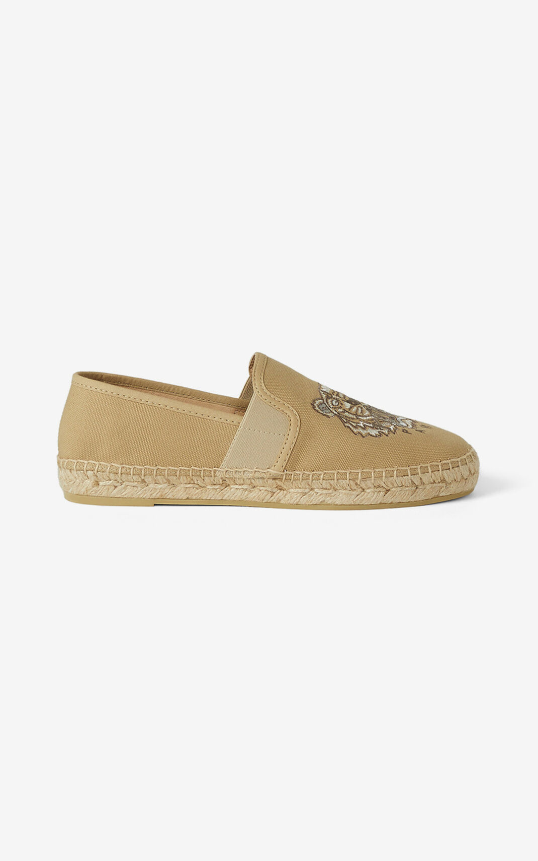 Kenzo Tiger elasticated Vászon Espadrilles Női Bézs | ID.839967